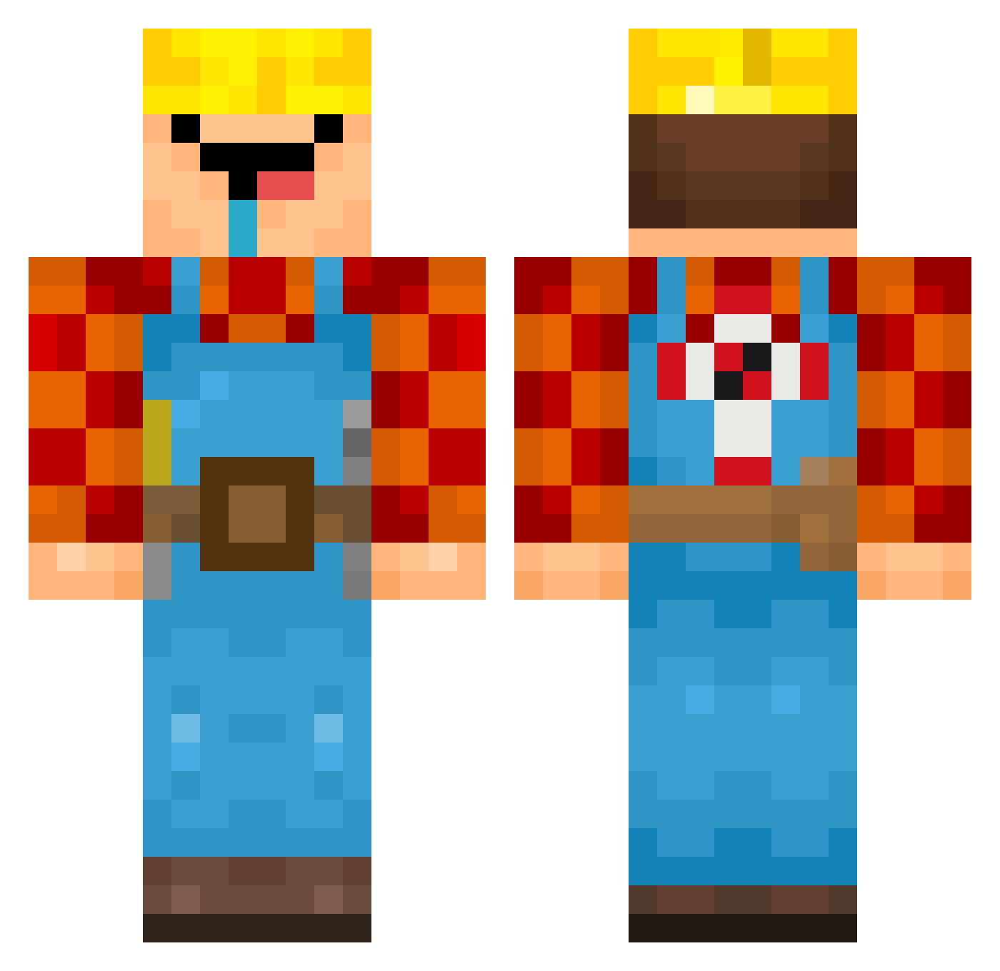 Sami_Hacbai Minecraft skin, front and back view