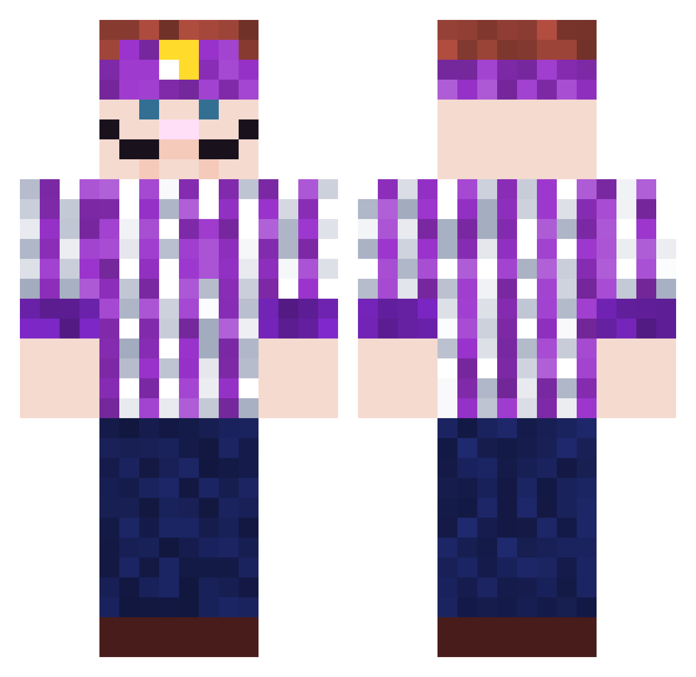 QualityTrash13 Minecraft skin, front and back view