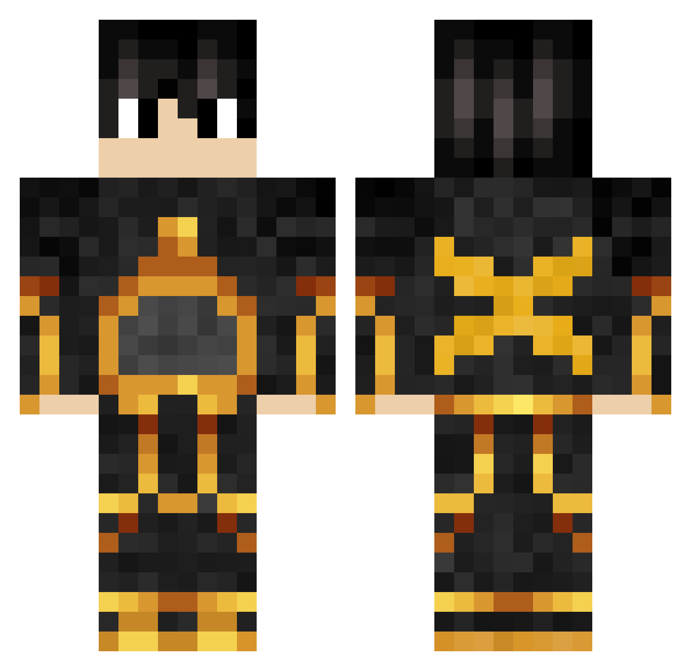 ZChristox Minecraft skin, front and back view