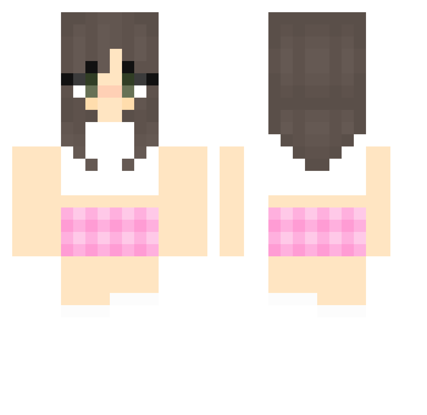 sezzce Minecraft skin, front and back view