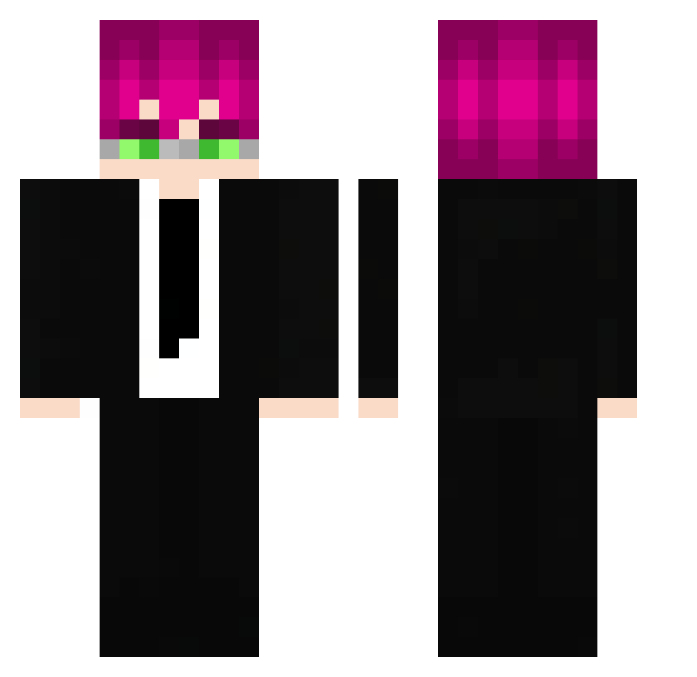Elitee1777 Minecraft skin, front and back view