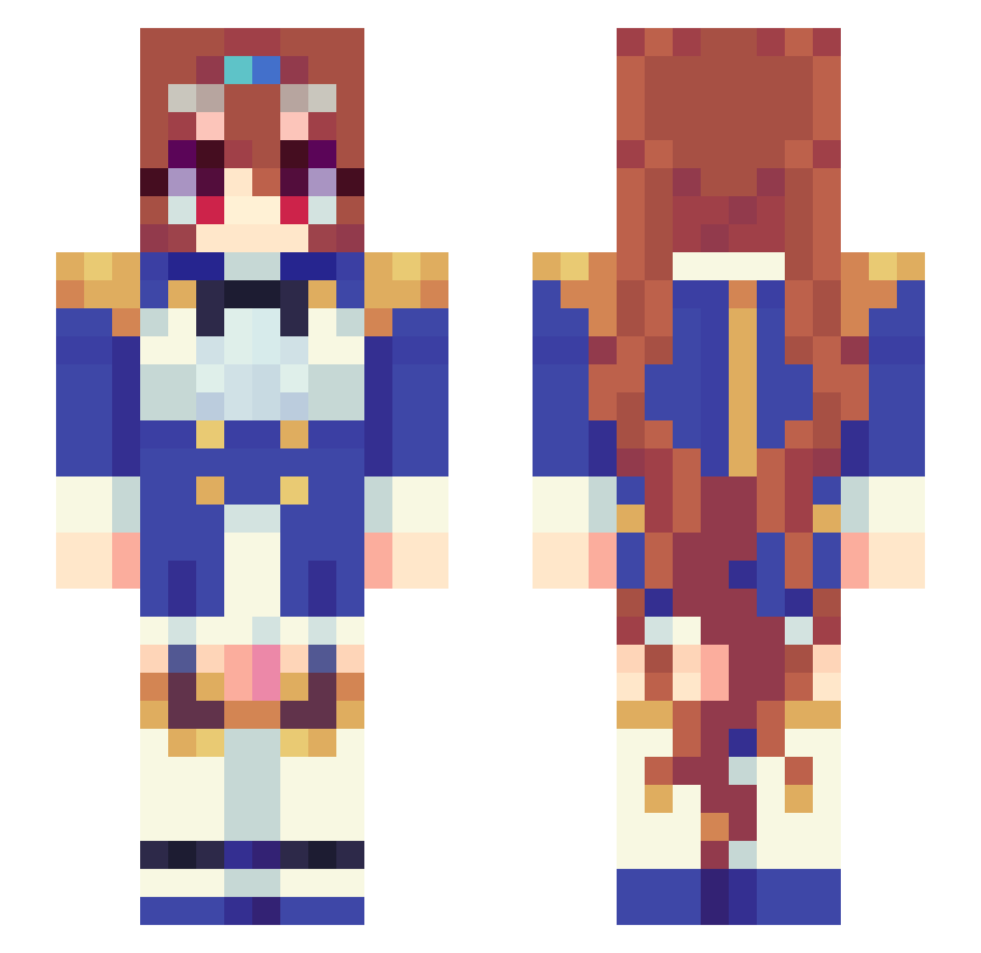 Alvarx_T Minecraft skin, front and back view