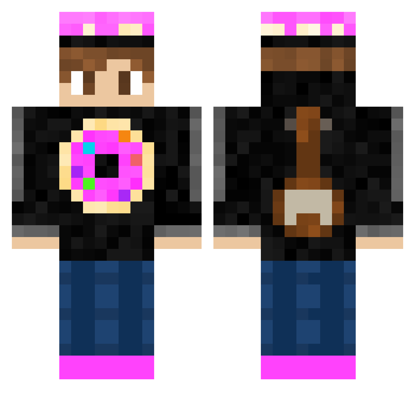 deacon_101 Minecraft skin, front and back view