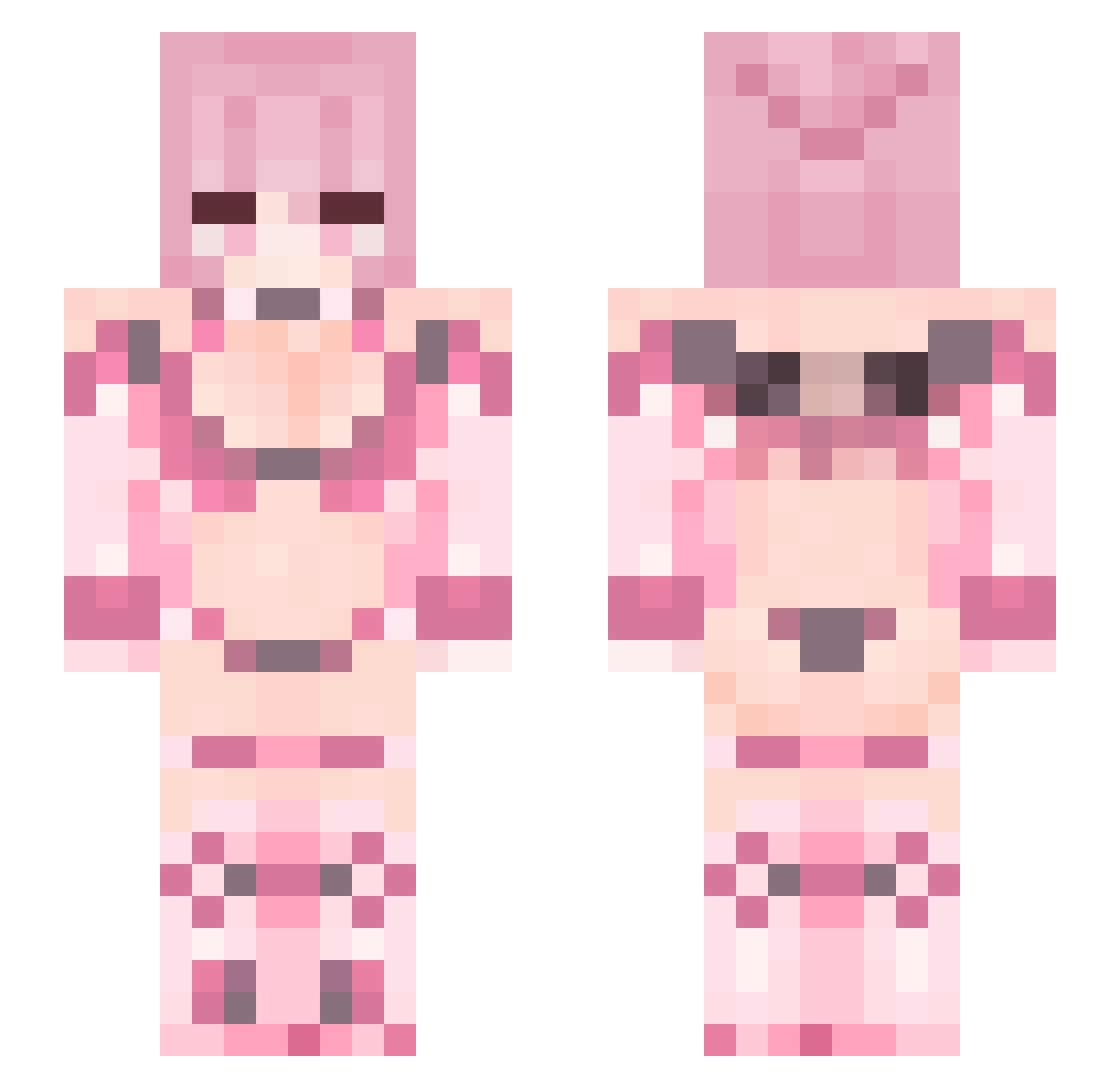 Velpro78 Minecraft skin, front and back view