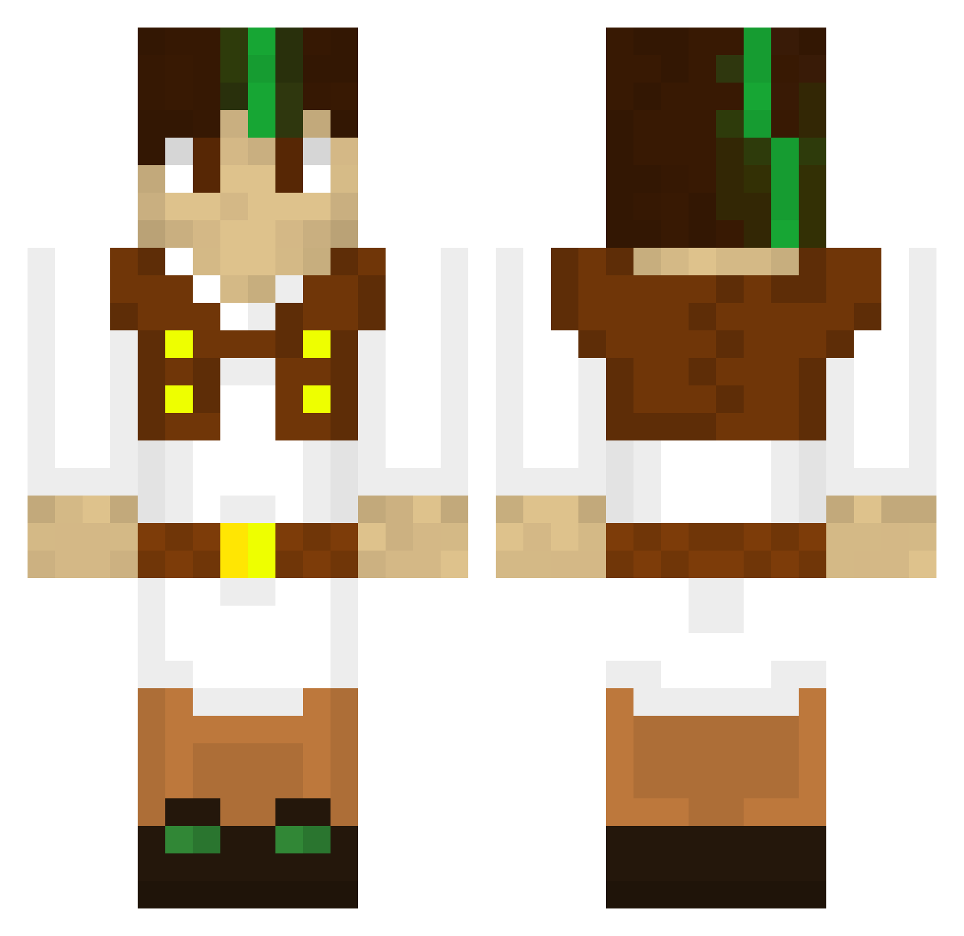 TRB_Jace Minecraft skin, front and back view