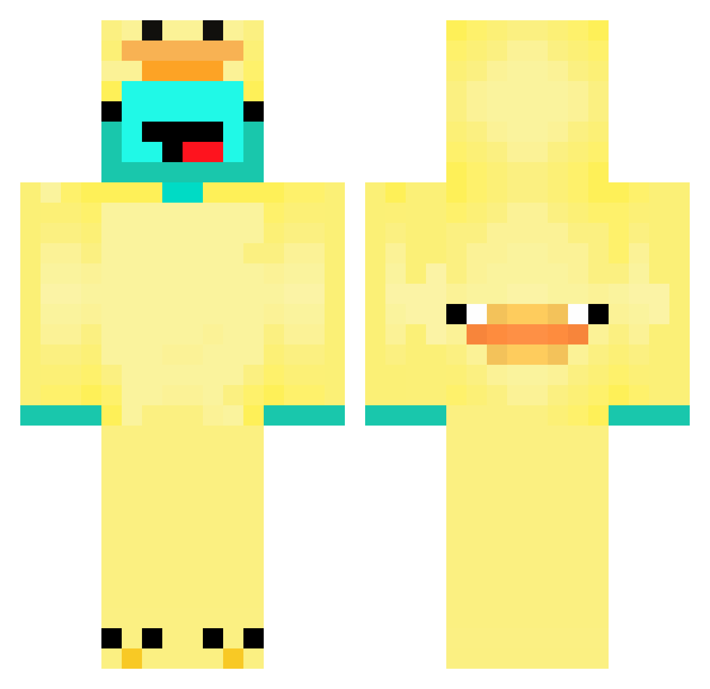 BobJoeee Minecraft skin, front and back view