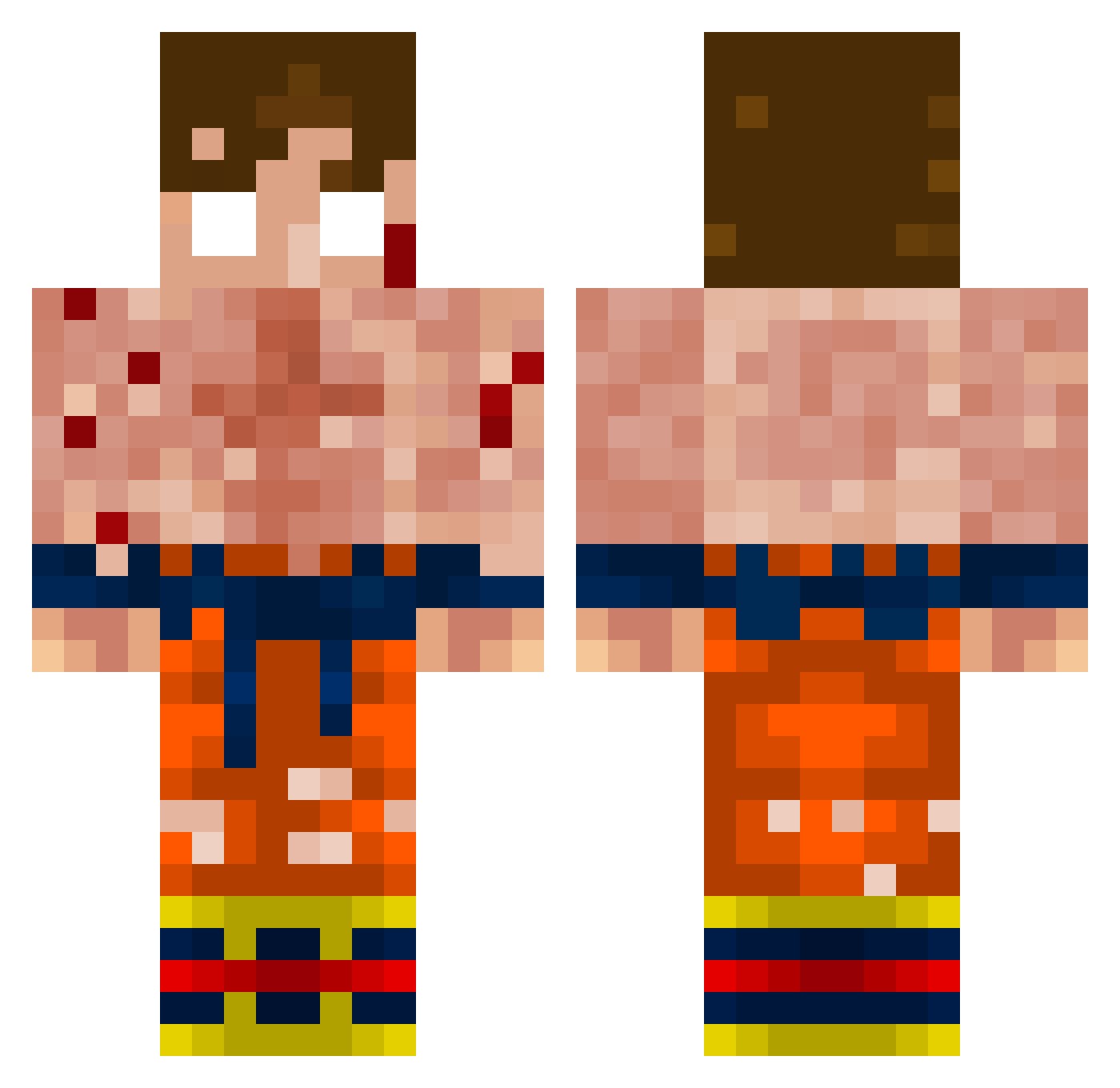 SidarGHG Minecraft skin, front and back view