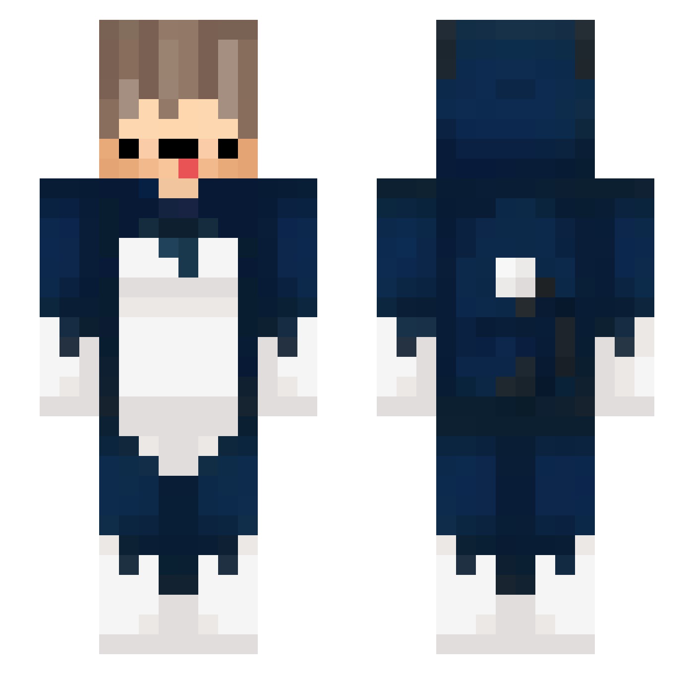 UnknowJuli Minecraft skin, front and back view