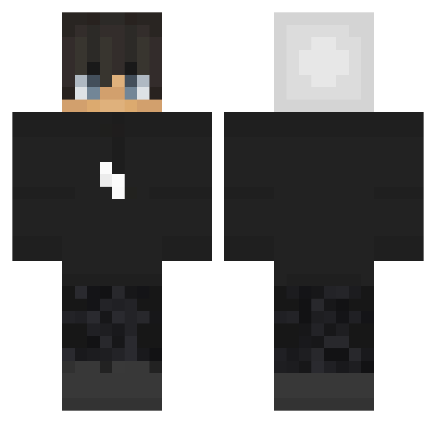 CrumbleR6 Minecraft skin, front and back view