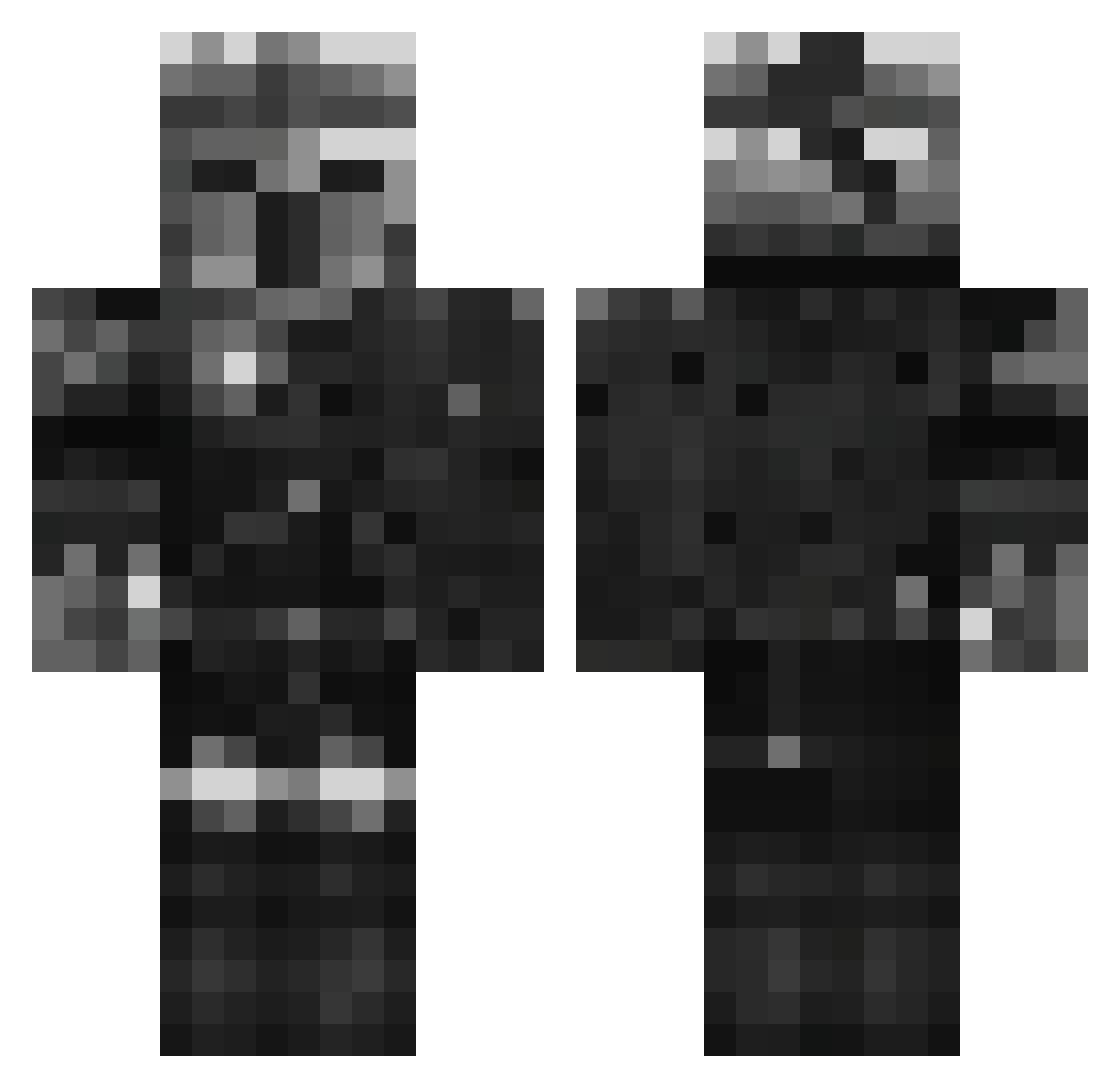 Anielik Minecraft skin, front and back view