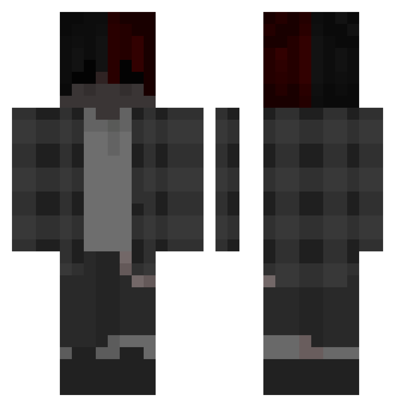 qyck_ Minecraft skin, front and back view