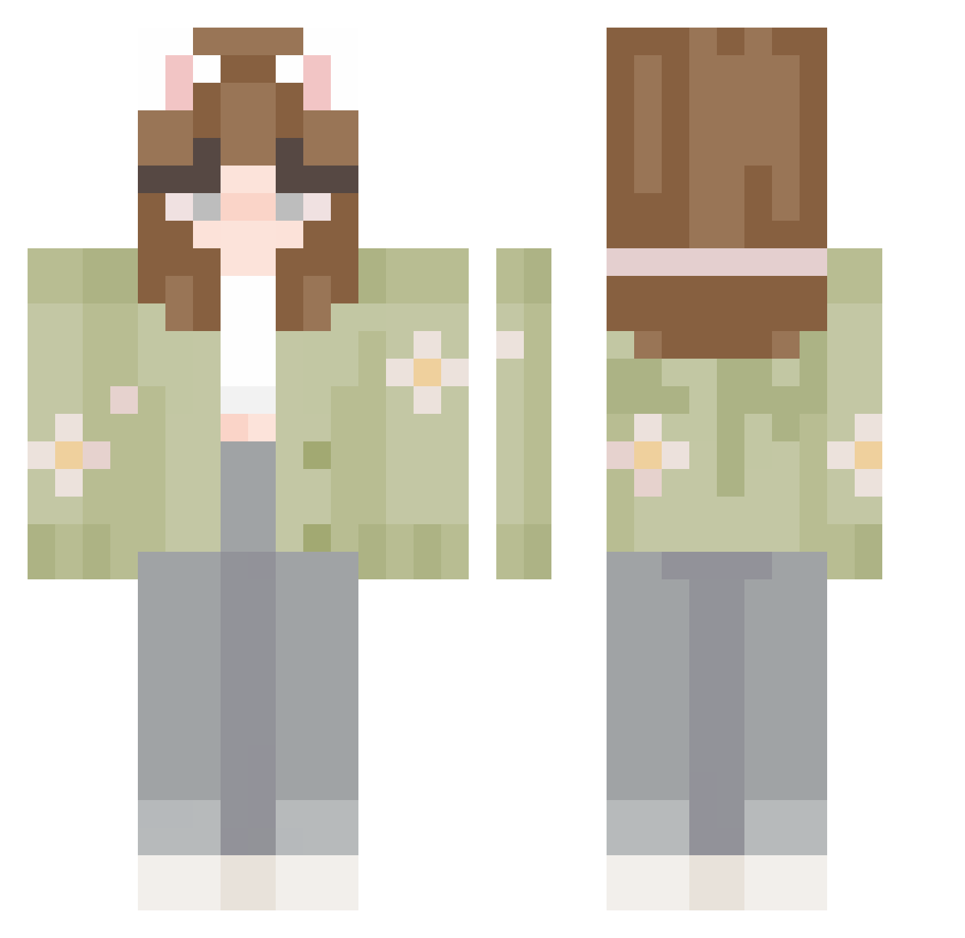lokalsimp Minecraft skin, front and back view