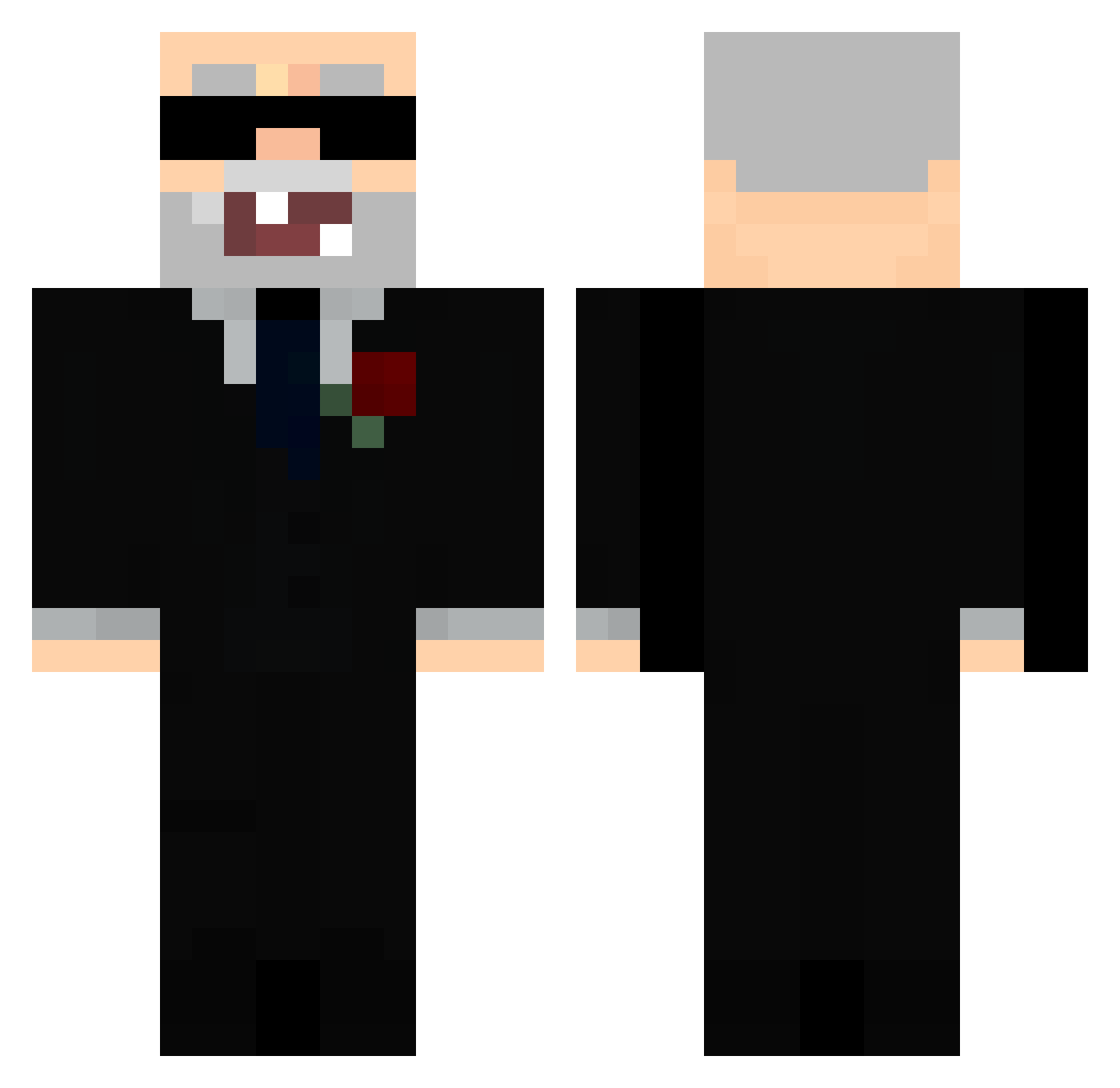 xXWernerXx Minecraft skin, front and back view