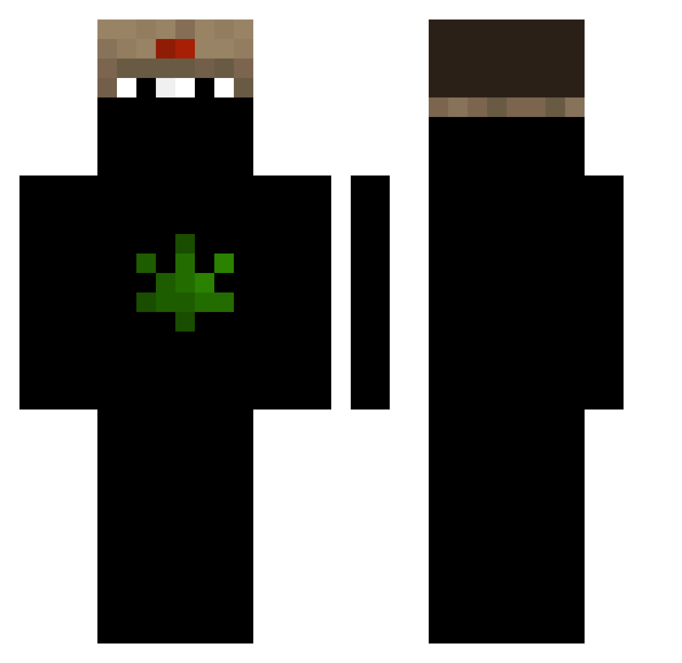 Fatality2018 Minecraft skin, front and back view