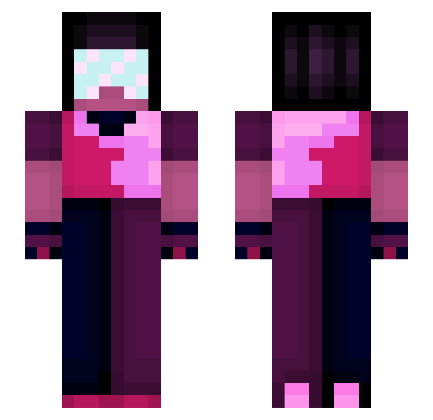 YellowSeason3 Minecraft skin, front and back view