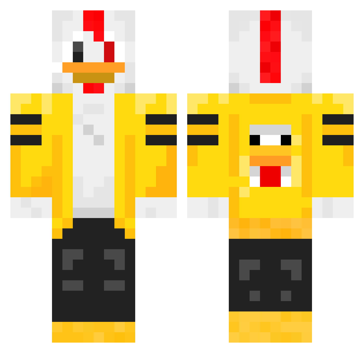 RiusPlay Minecraft skin, front and back view