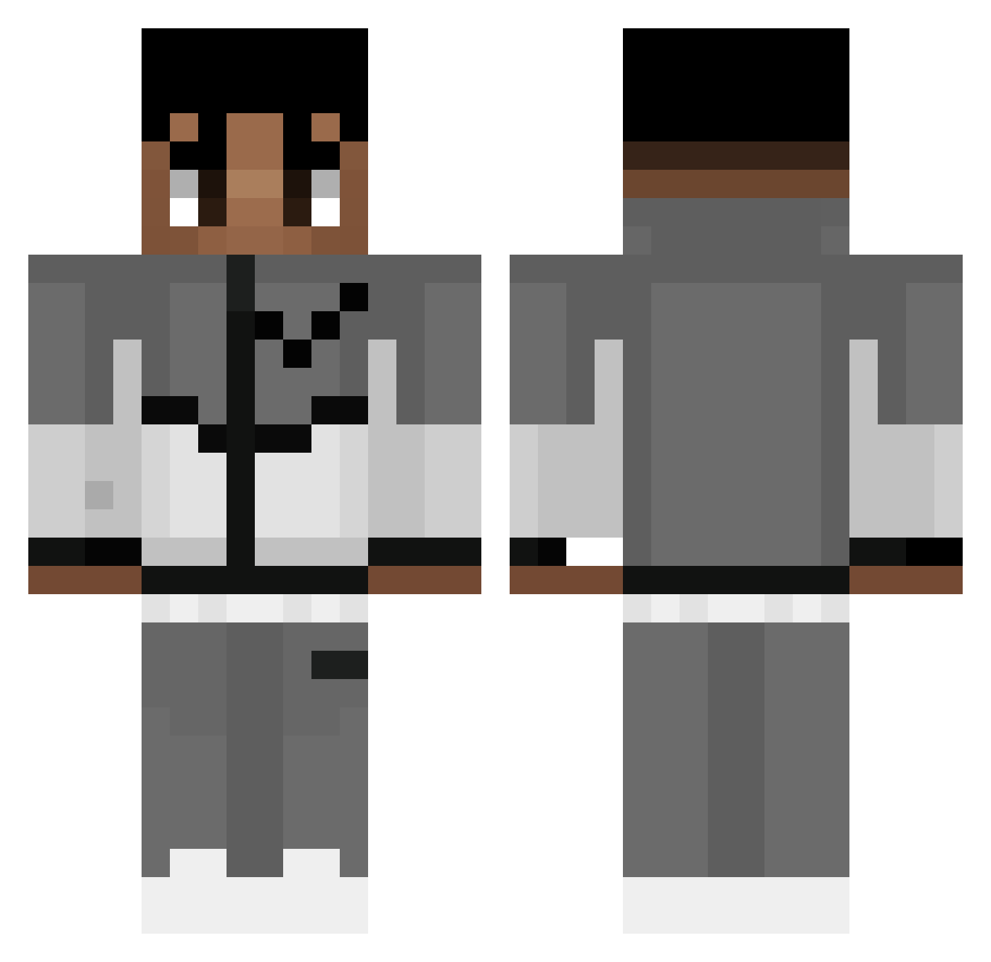 Benidu95 Minecraft skin, front and back view