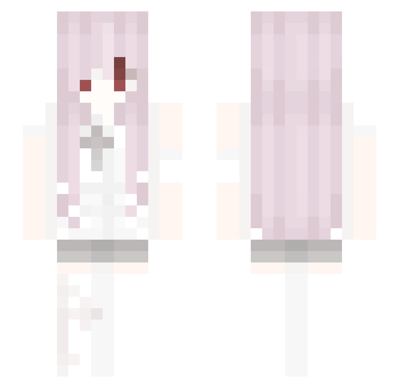 julia_x_3 Minecraft skin, front and back view