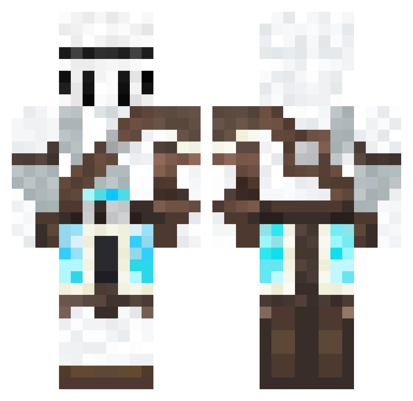 G4MINO Minecraft skin, front and back view