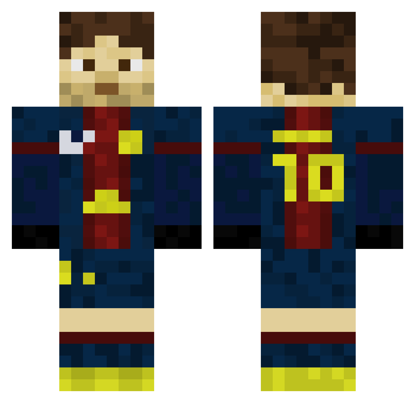 ggardass Minecraft skin, front and back view