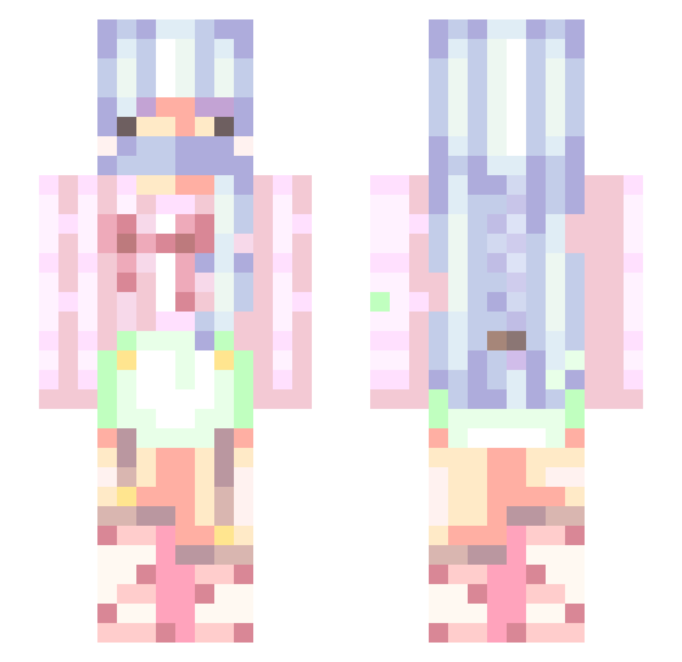 12ldw Minecraft skin, front and back view