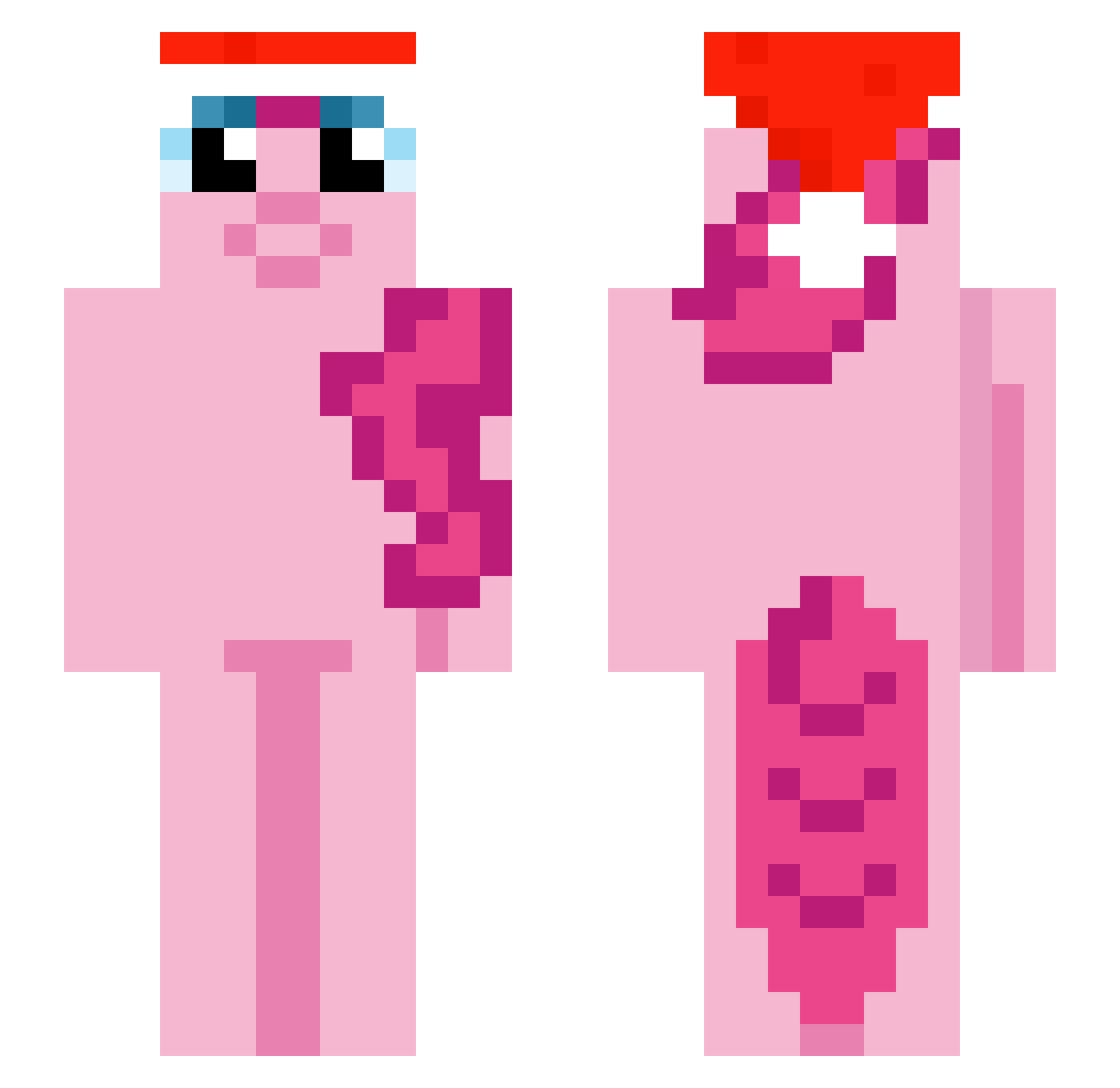 isab9lle Minecraft skin, front and back view
