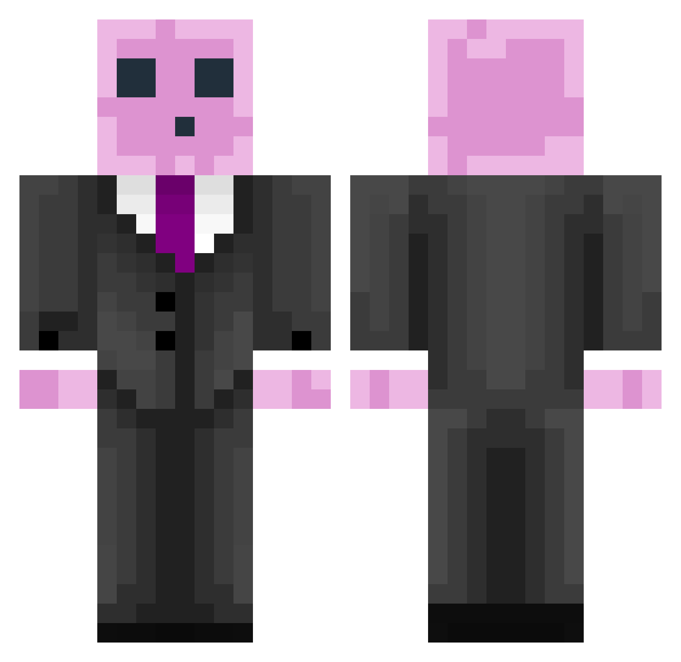 ChudliciousJade Minecraft skin, front and back view