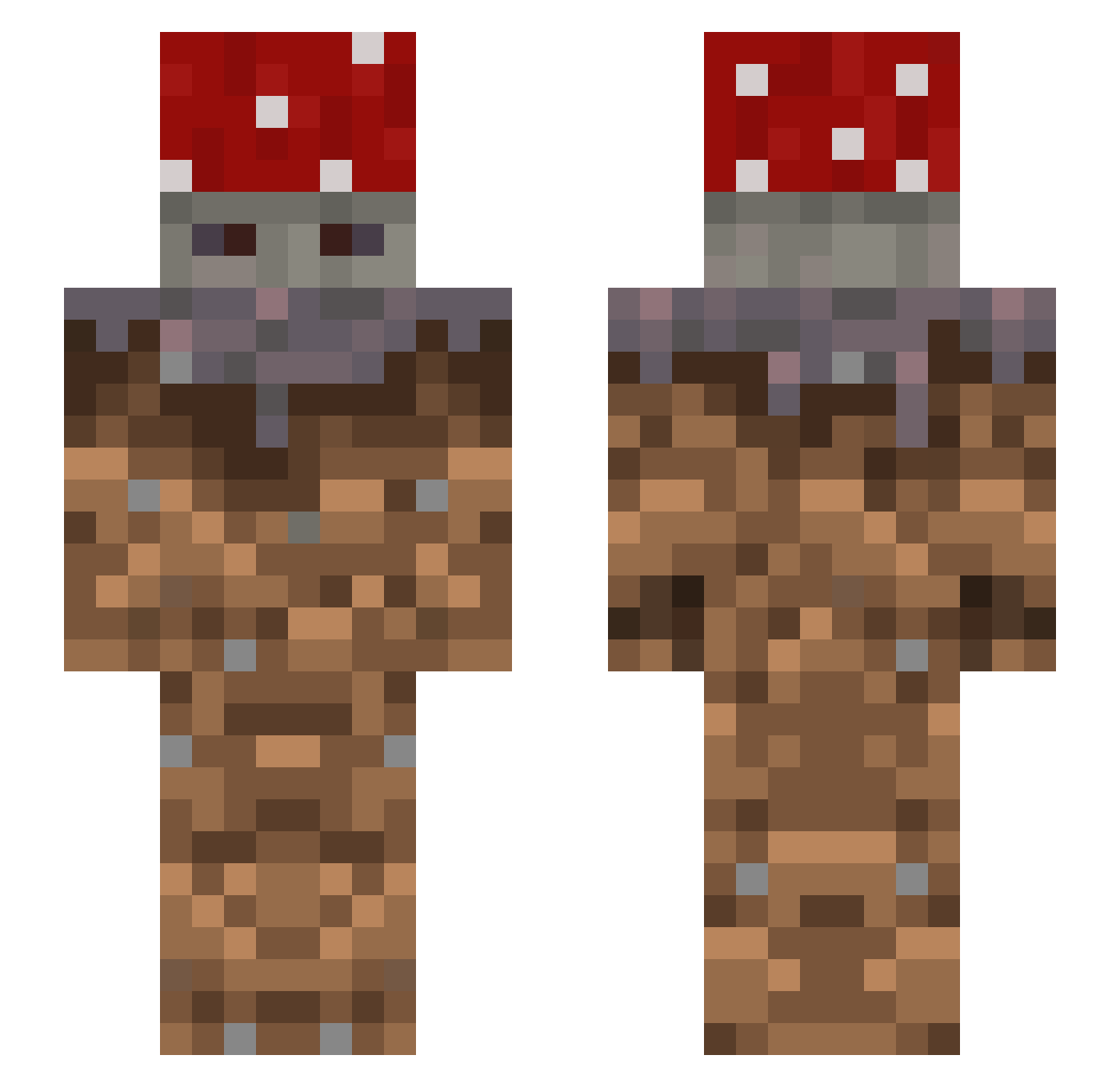 PolishMatrix Minecraft skin, front and back view