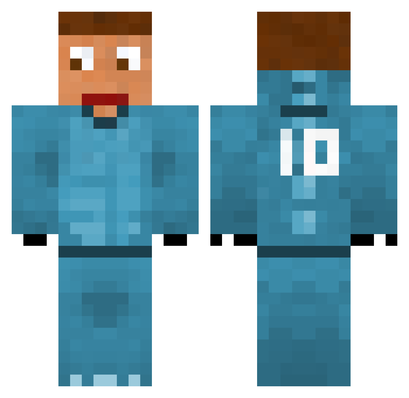 Wagner Minecraft skin, front and back view