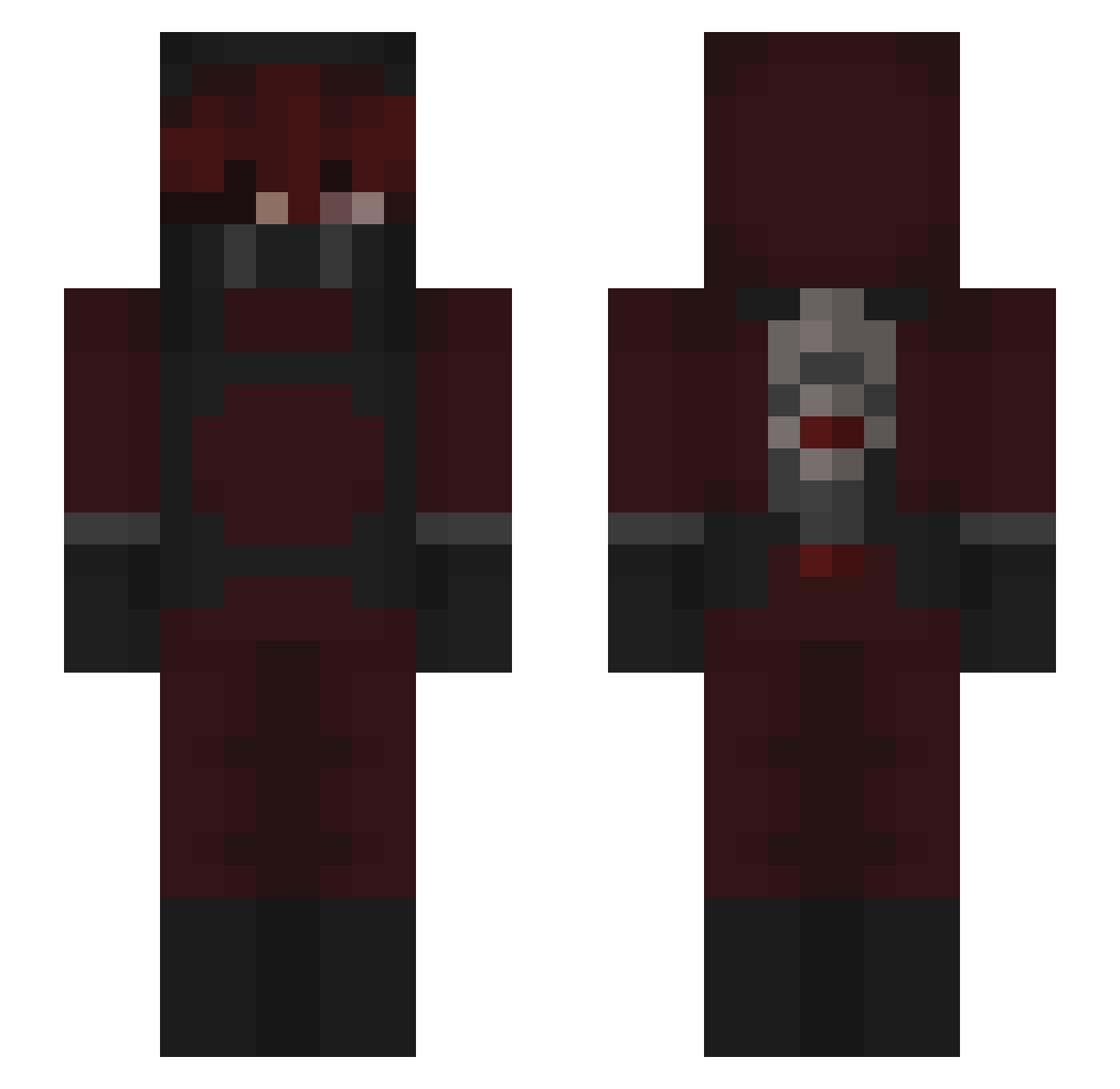 BertJanArie Minecraft skin, front and back view