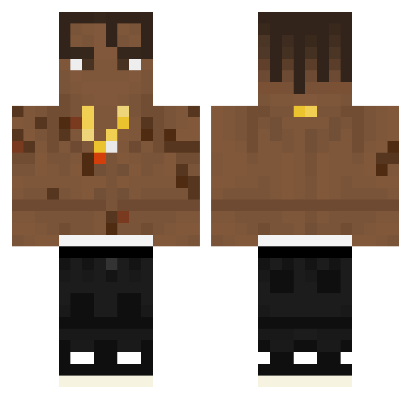 MagicalMC Minecraft skin, front and back view
