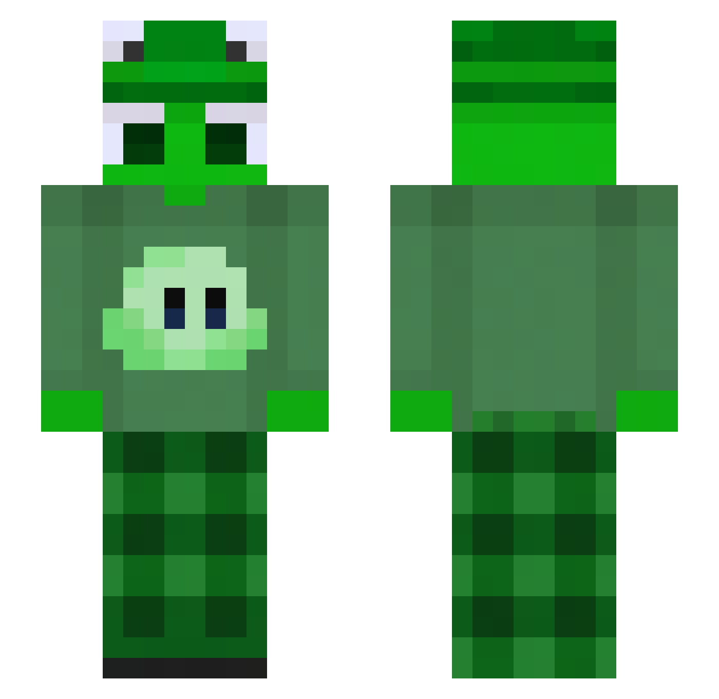 snak3kidd Minecraft skin, front and back view