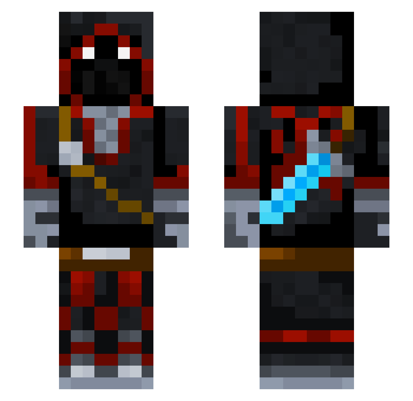 JaviMaxTop Minecraft skin, front and back view