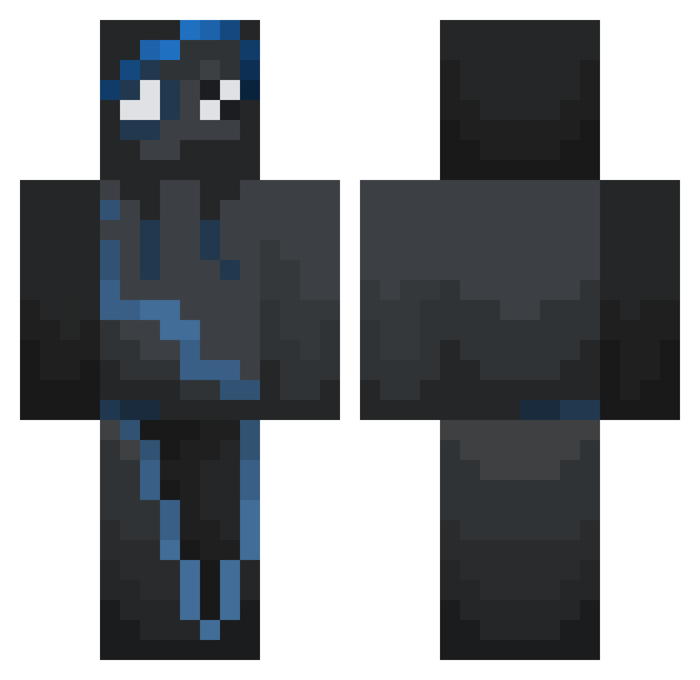 Vexz1 Minecraft skin, front and back view