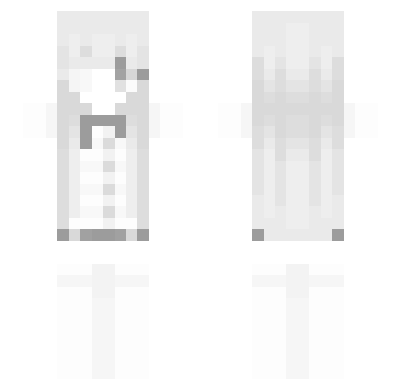 warped Minecraft skin, front and back view