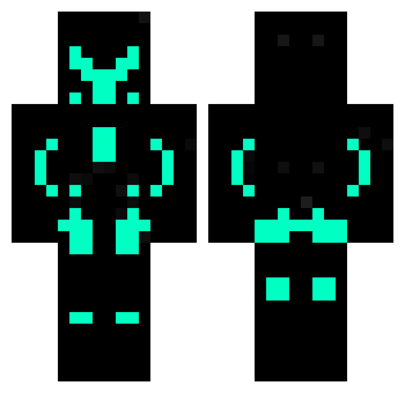 rohail Minecraft skin, front and back view