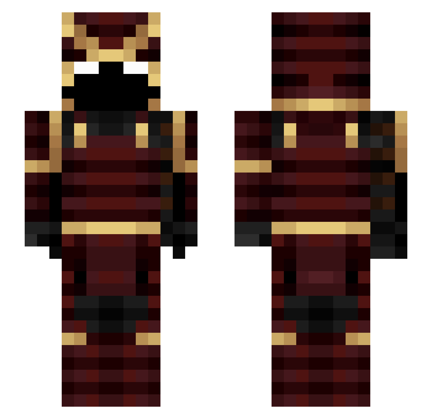 Tatar Minecraft skin, front and back view