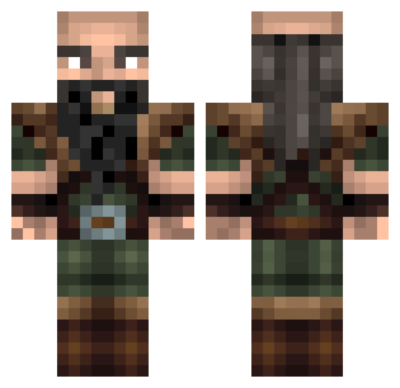 MasterTR1858 Minecraft skin, front and back view