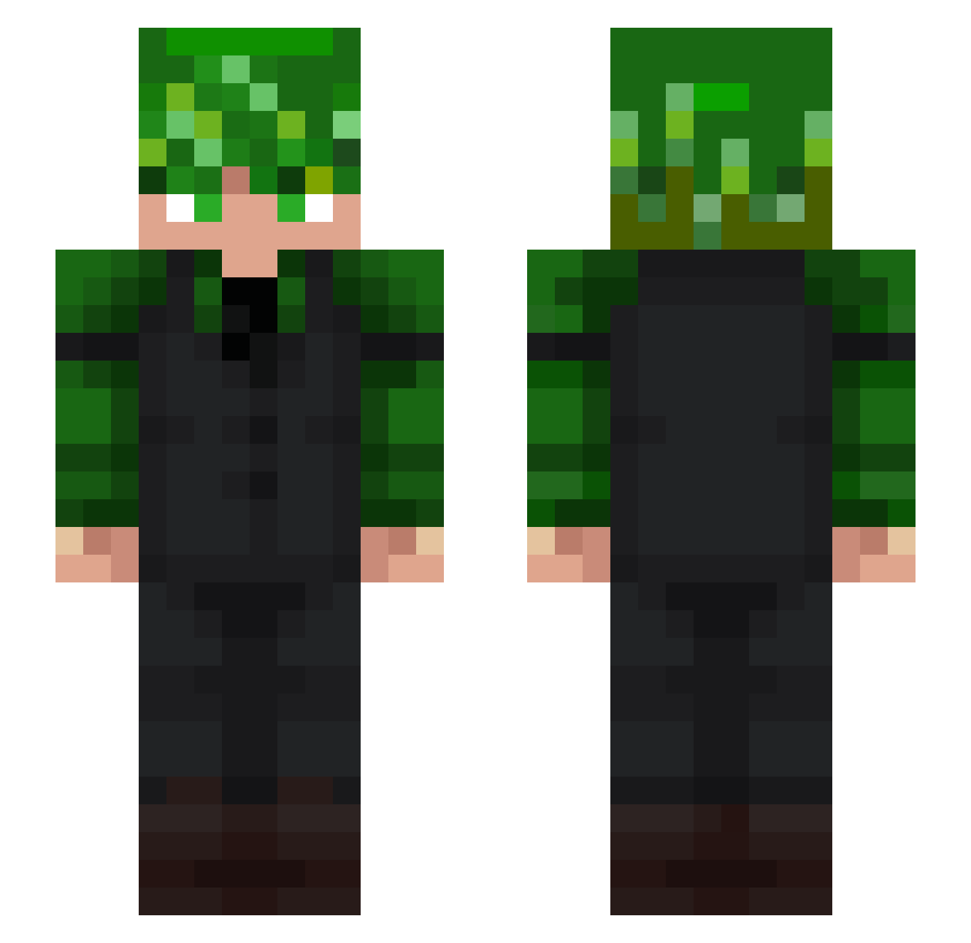 ShyMyd Minecraft skin, front and back view