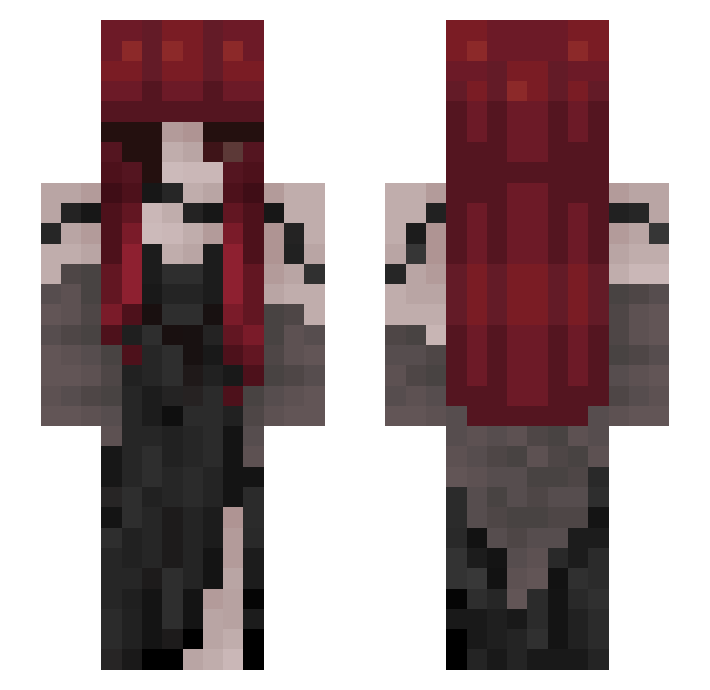 Mundgaeirr Minecraft skin, front and back view
