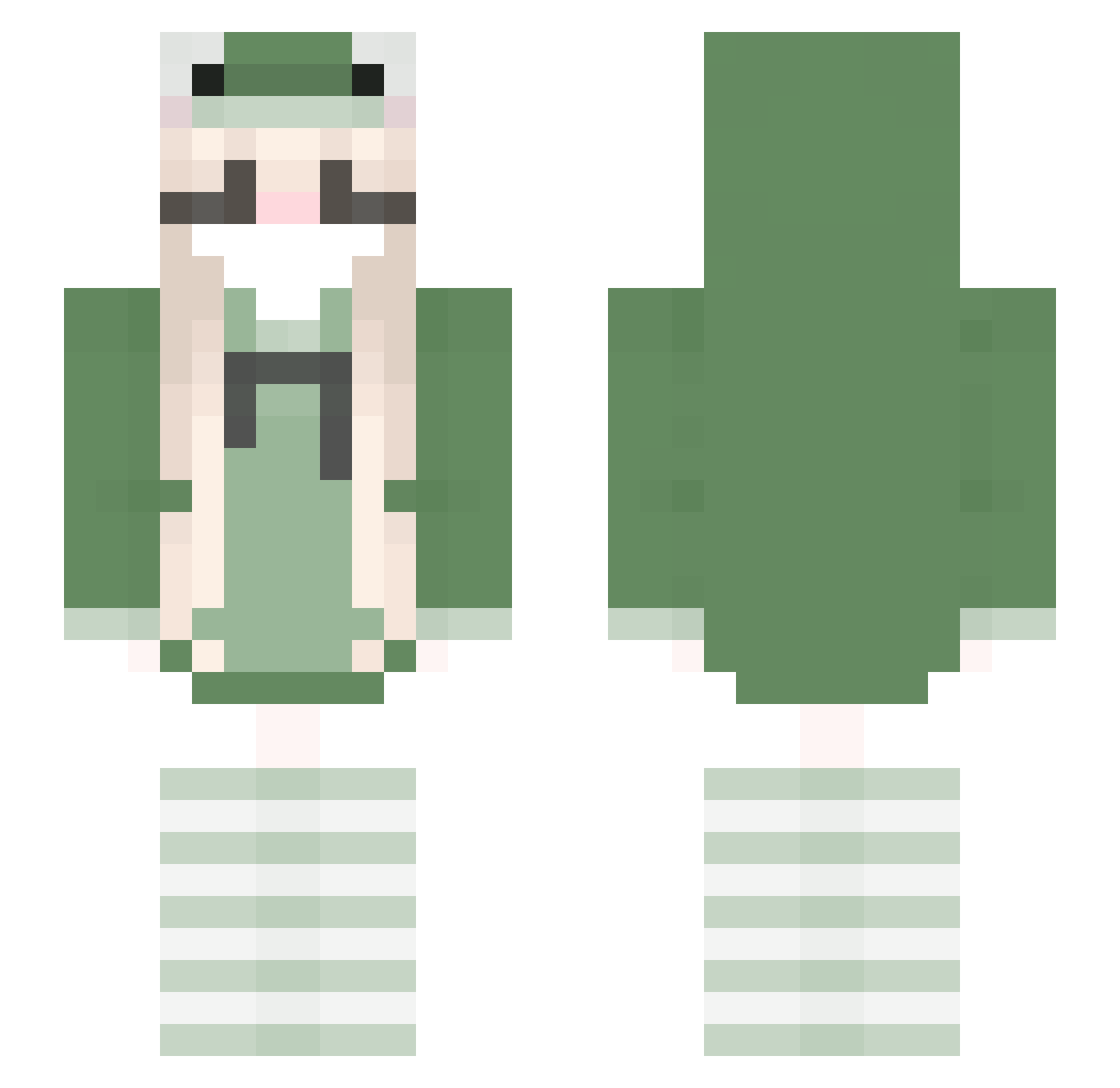 Lanshire Minecraft skin, front and back view