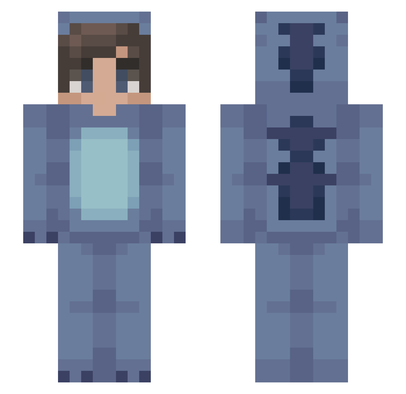 666mxlxn Minecraft skin, front and back view