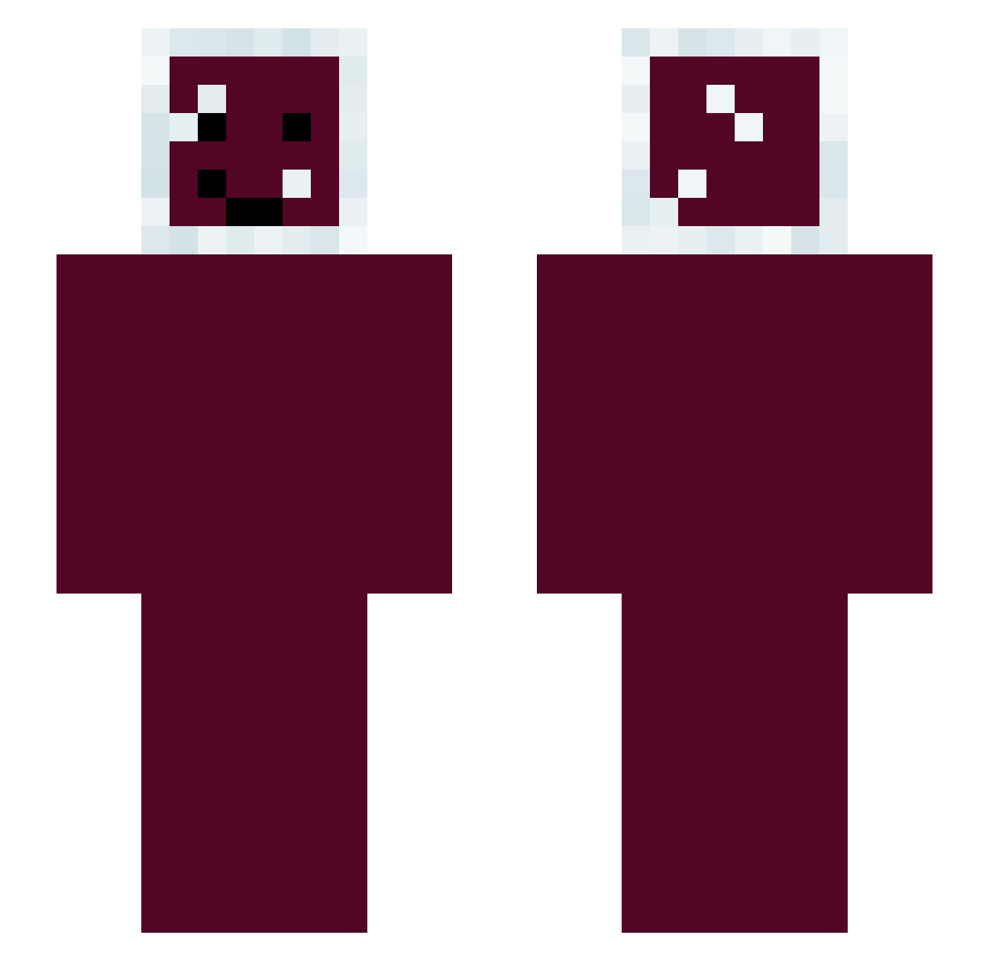 Sanctum Minecraft skin, front and back view