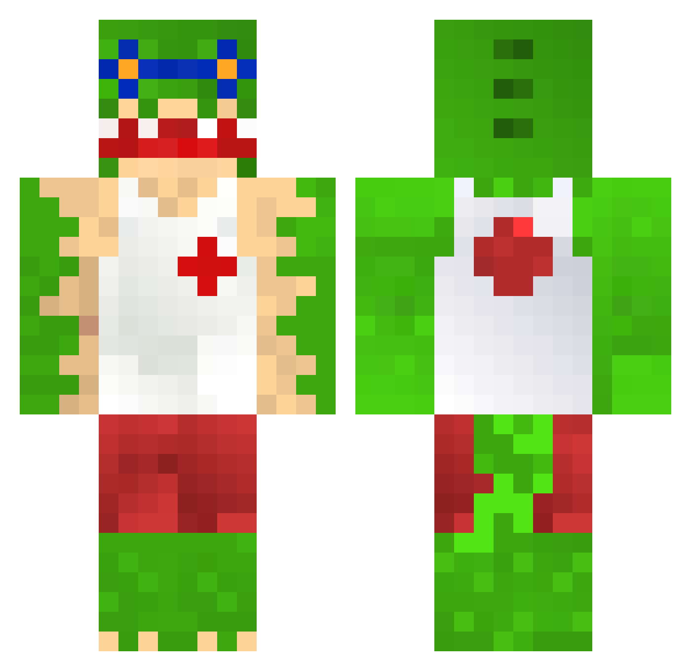 urnan69 Minecraft skin, front and back view