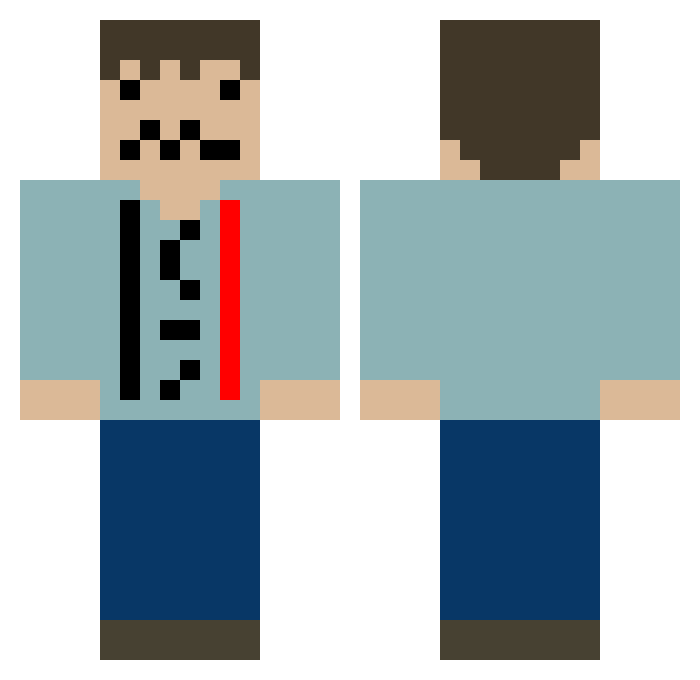 frifri09 Minecraft skin, front and back view