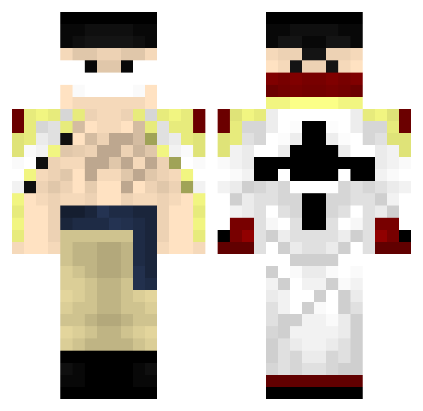 Tatawann Minecraft skin, front and back view