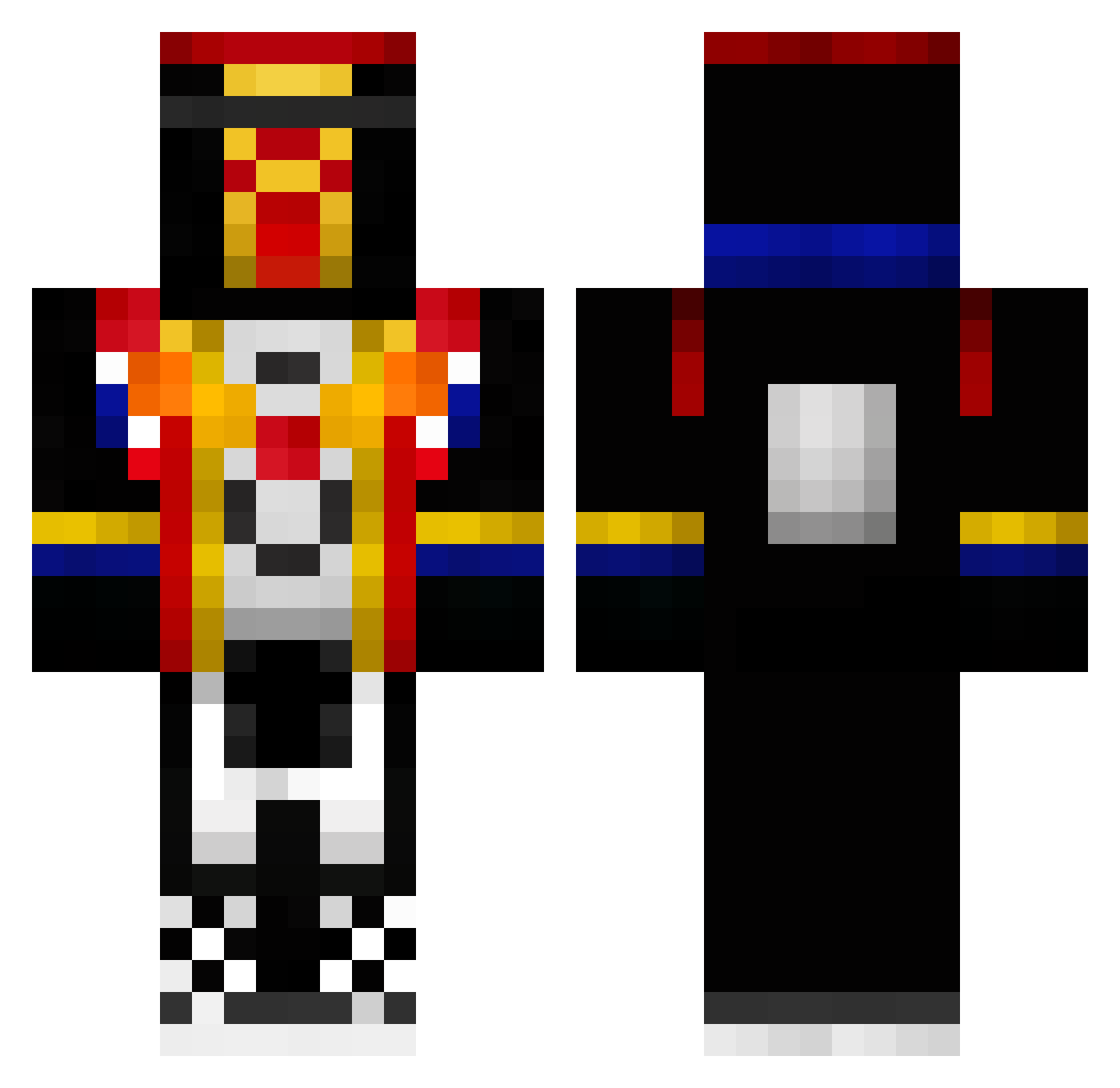 Smoares Minecraft skin, front and back view