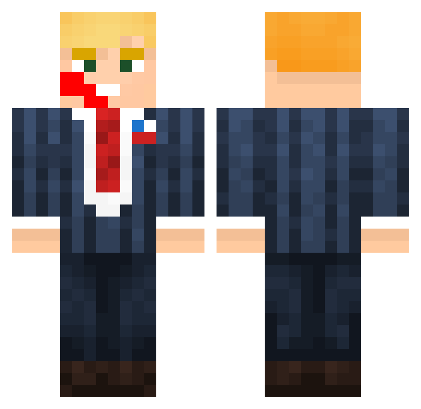 Snw8 Minecraft skin, front and back view