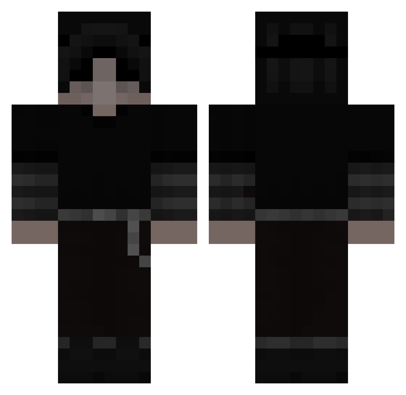 Sculku_ Minecraft skin, front and back view