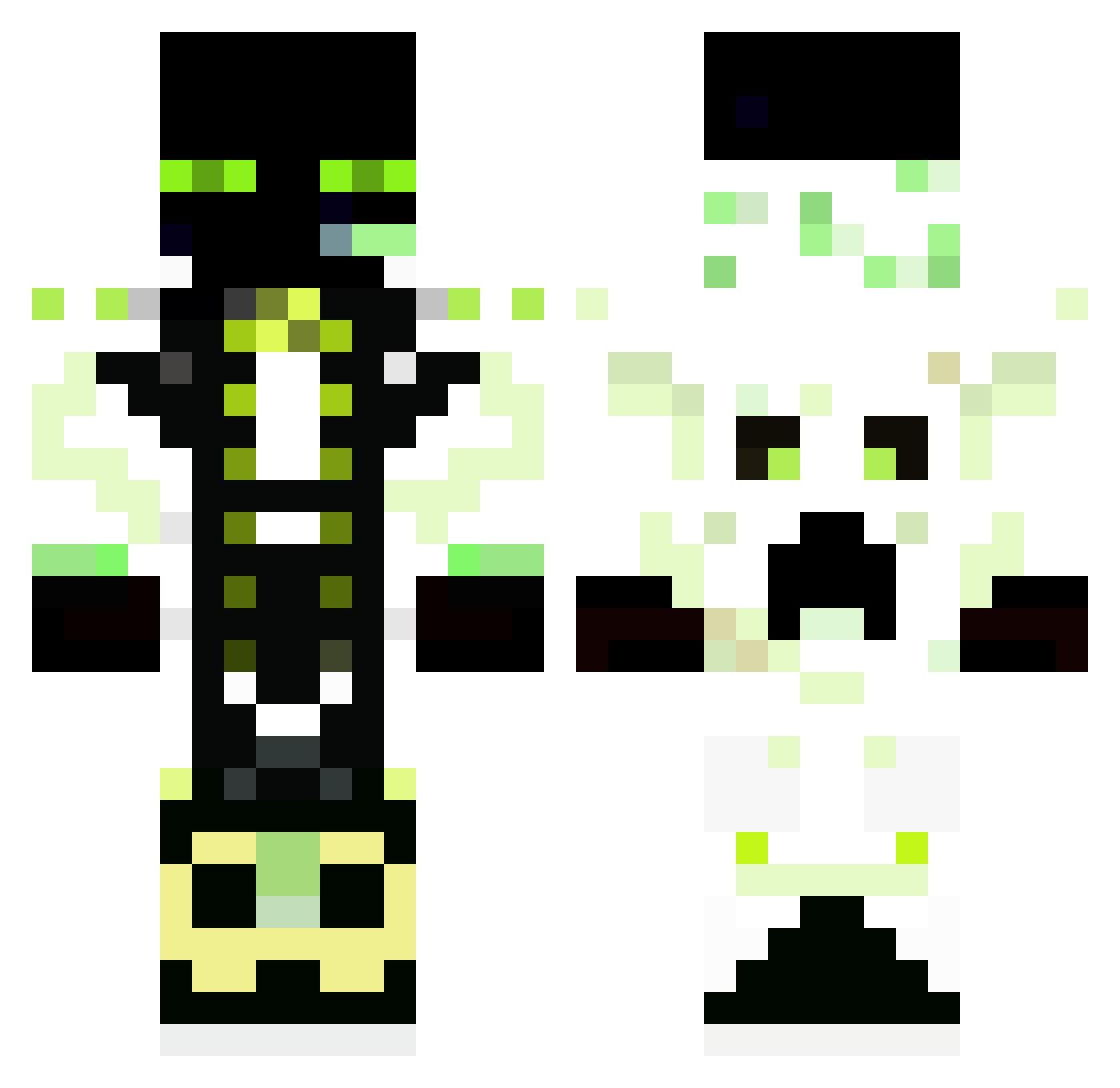 Liu4102 Minecraft skin, front and back view